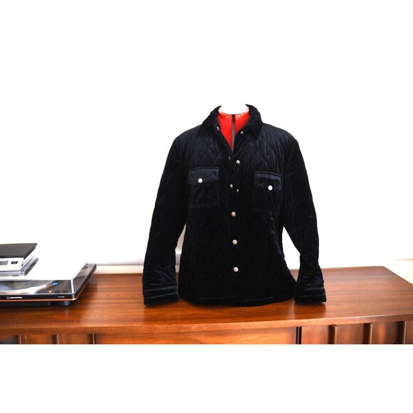 Chico's Travelers Blazer Jacket Size 3 XL Black Quilted shacket - Picture 1 of 9